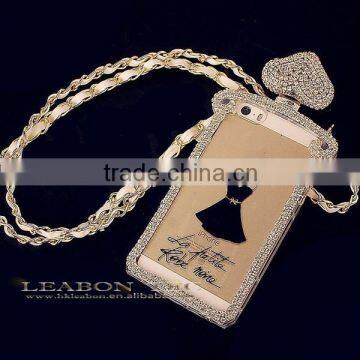 black dress For iphone 5 casing perfume bottle transparent phone case, bling diy phone case for iphone 5s