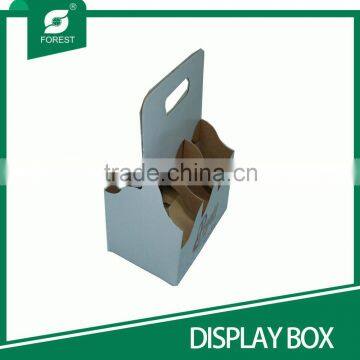 HOT SALE POPULAR BAR USE CORRUGATED DISPLAY BOXES FOR SIX BOTTLES BEER WITH HANDLE photo-5