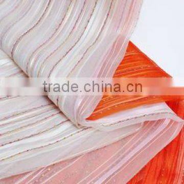 Organza with lines curtain fabric