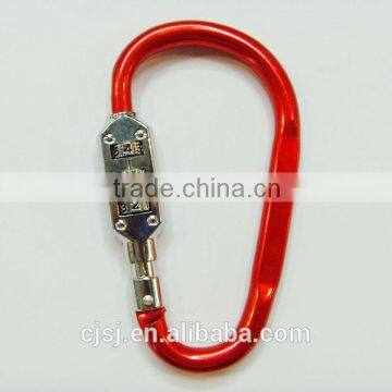 Production of aluminum zinc alloy password locks for locking three password mountaineering buckle lock