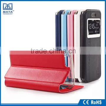 Custom High Quality Simple Series Fashion PU Flid Cover phone Leather Case