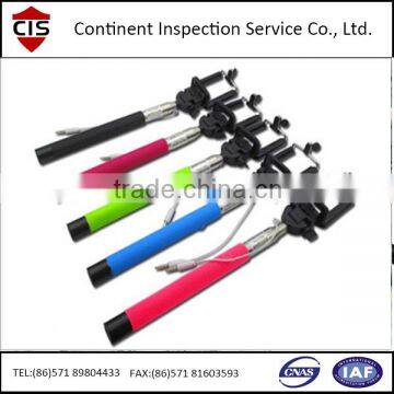 selfie stick with bluetooth shutter button,inspection agency,inspection services,final random inspection,QA/QC,factory inspectio