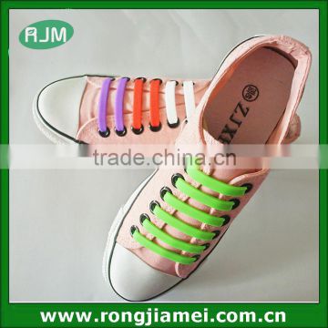 Newest high quality flat rubber shoelaces with patent for sale