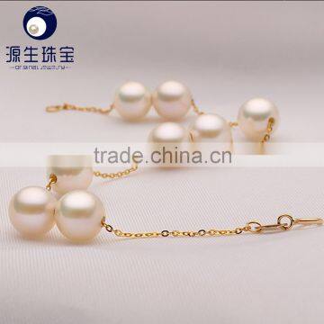 AAA Grade white fresh water pearl Latest Design gold jewellery bangles