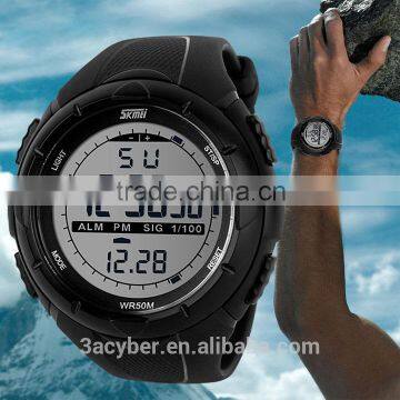 Unisex 50M Waterproof Digital LCD Alarm Date Military Sport Analog Watch 2014