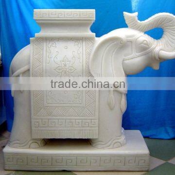 Marble Elephant Statue Hand Sculpture for Garden