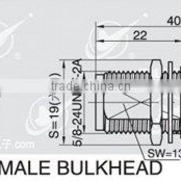 N to SMA adapter,female to female with bulkhead,50 ohm