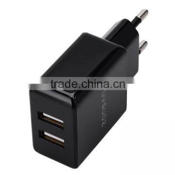 Europe plug charger 2 port charger