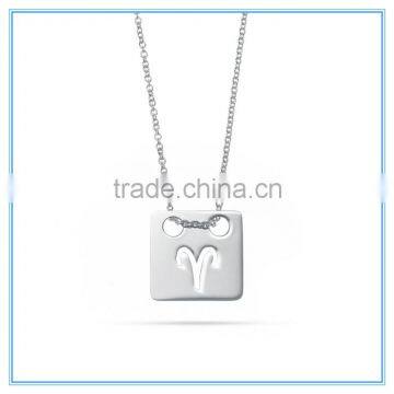 Personalized round shaped stainless steel tag zodiac pendant design                        
                                                                                Supplier's Choice