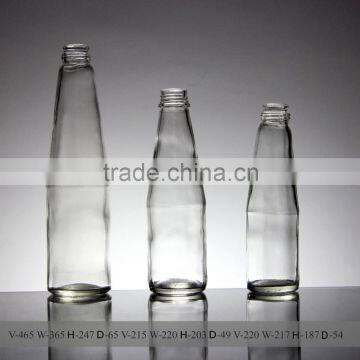 sized mineral water glass bottle with screw top, glass juice bottles