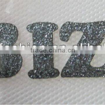 DIY hot fix heat glitter transfer with rhinestone