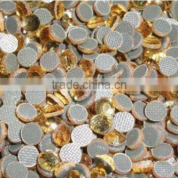 glitter Citrine hot fix Korean AA lead free rhinestones for shoes