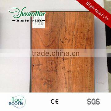 Deep Embossed PVC Vinyl Flooring Plastic Tiles 6mm thickness