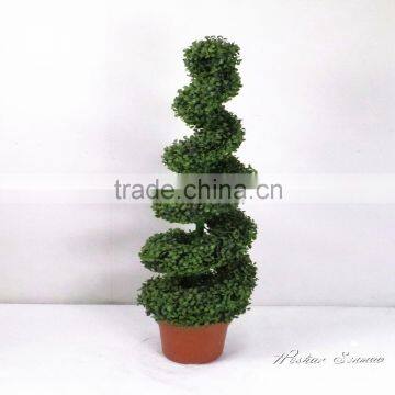 Different shape artificial boxwood spiral tree nonsai tree with factory price made in China