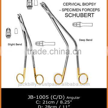 Schubert cervical biopsy forceps deep bend, cervical biopsy forceps,biopsy forceps,specimen biopsy forceps, biopsy punches