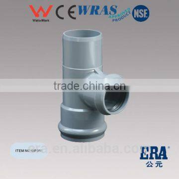 GP011 TWO FAUCET ONE INSERT REDUCING TEE PVC PIPE FITTING
