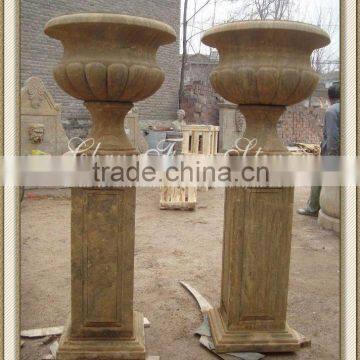 Garden carved stone cheap flowerpots