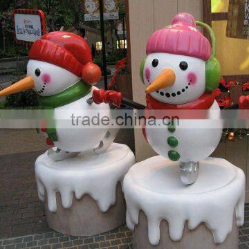 Resin craft,Christmas snowman resin decoration