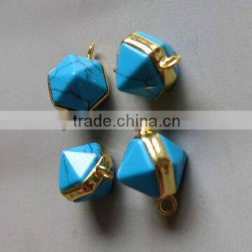 925 Silver Turquoise Gemstone Connector photo-3