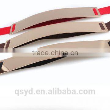 Woman Elastic Silver Metal Plate Mirror Belt For Coat                        
                                                Quality Choice
