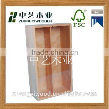 Trade Assurance Custom Inexpensive Single Bottle Wooden Wine Box With Handle