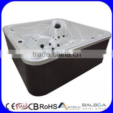 Square whirlpool tub outdoor spa massage bathtub for 5 people