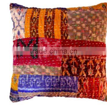 RTHCC-22 Silk Patola Bengali Latest Handmade Patch Work cushion covers home Furnishing Manufacturer and Exporter