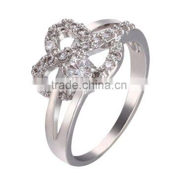 Vogue European Style Women Charming Rhinestone Gold Plated Ring for Banquet