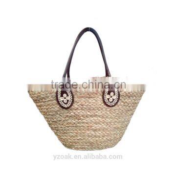2015 newest cheap summer 100% hand made seagrass straw beach bag