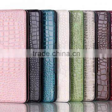 High quality Croco embossed leather case, folio flip stand for Samsung T700