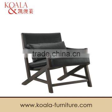 Luxury Arm Chair/Leather Chair/Solid Wood Leather Chair B79#