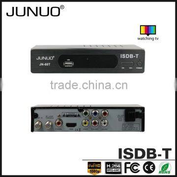 JUNUO china manufacture OEM good quality free to air tuner hd mpeg4 mstar isdb-t digital tv receiver Brazil