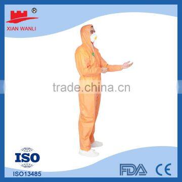 winter disposable orange coveralls