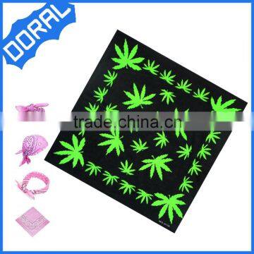 hot sale 100% cotton green bandanas made in China