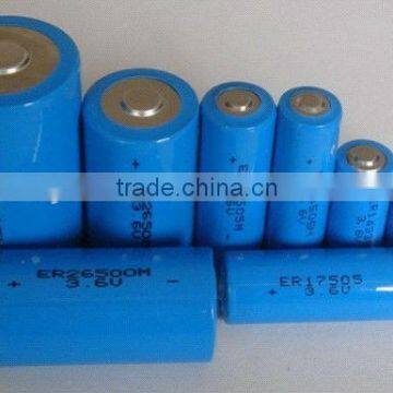 Primary lithium batteries Li-SOCl2 Power type A size ER17505M