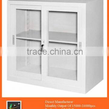 KFY-CB-19 White Glass Door Metal Cabinet Small