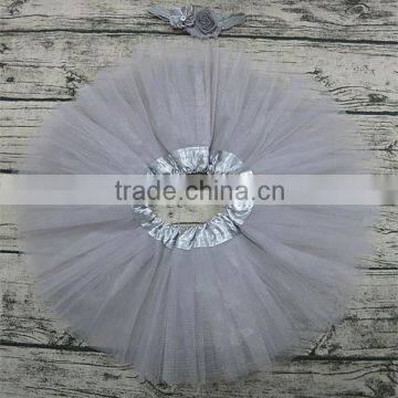 Grey Tutu for Baby Cheap Puffy Pettiskirt Tutu photo-2