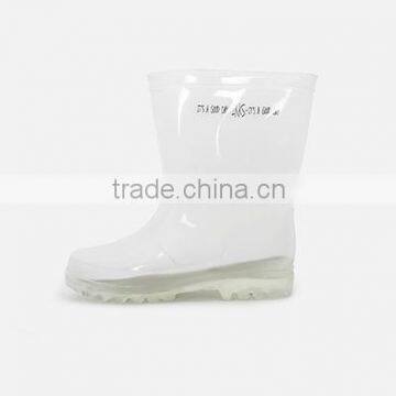 Hot sale kids transparent pvc rainboots child raniboots