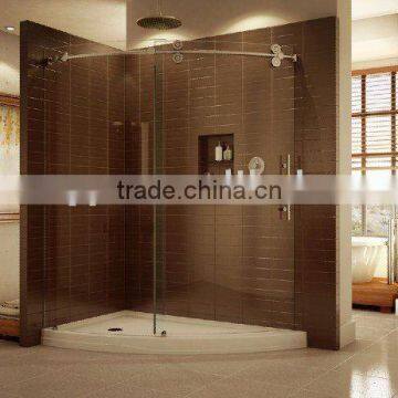 round sliding shower door