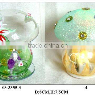 beautiful easter glass gift mushroom shape