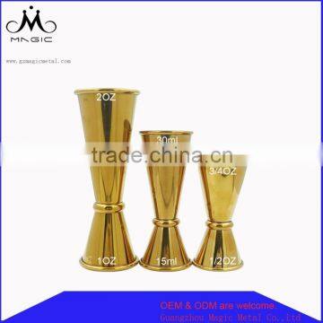 Gold plated cocktail jigger is very popular in EU and USA market