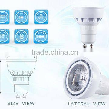 New Design Hot Sale CE RoHS CRI 85Ra CCT Options UNIQUE Lamp Bulb Sharp COB GU10 Reactor 5W LED Spotlight LED Dimmable photo-5
