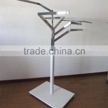 4 Way Tree Shaped Supermarket Portable T-Shirt Floor Display Stand photo-4