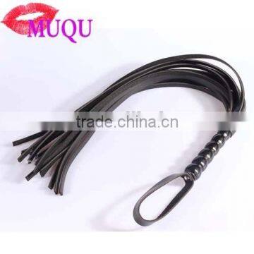 Long Leather Whip Balck