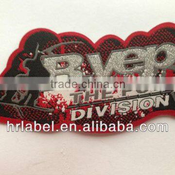 silver metallic thread any shape laser cut woven patch