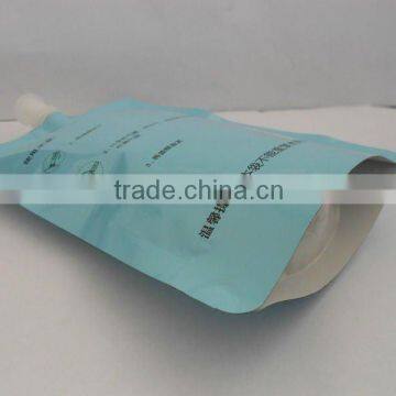 plastic stand up spout bag for gas packing