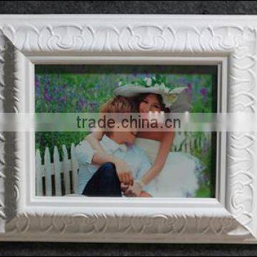 PS white photo frame with emboss profile