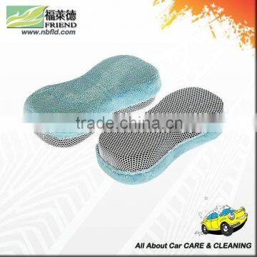 FB-S004 Coral Fabric Wash Sponge with Mesh