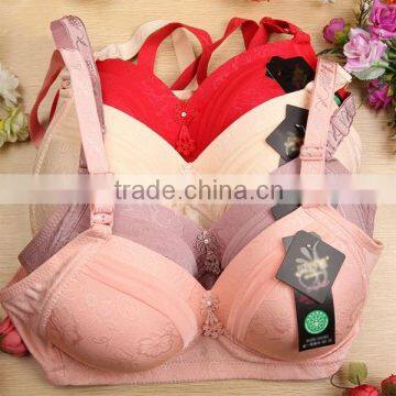 2015 High Quality Deep V-grade Push Up Sexy Dark Pattern Bra for Women Adjustable Full C Cup 36 38 40 42 Bra Free Shipping