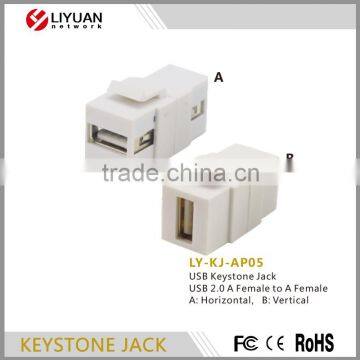 LY-KJ-AP05 USB 2.0 Femal to Femal HDMI Keystone Jack